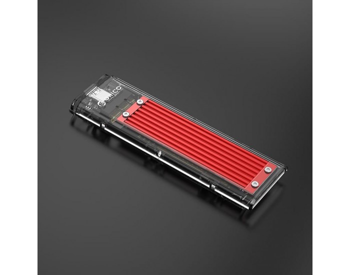 ORICO SSD CASING FOR M.2|NVME TO TYPE C TRANSPARENT (TCM2 C3-RD-BP)